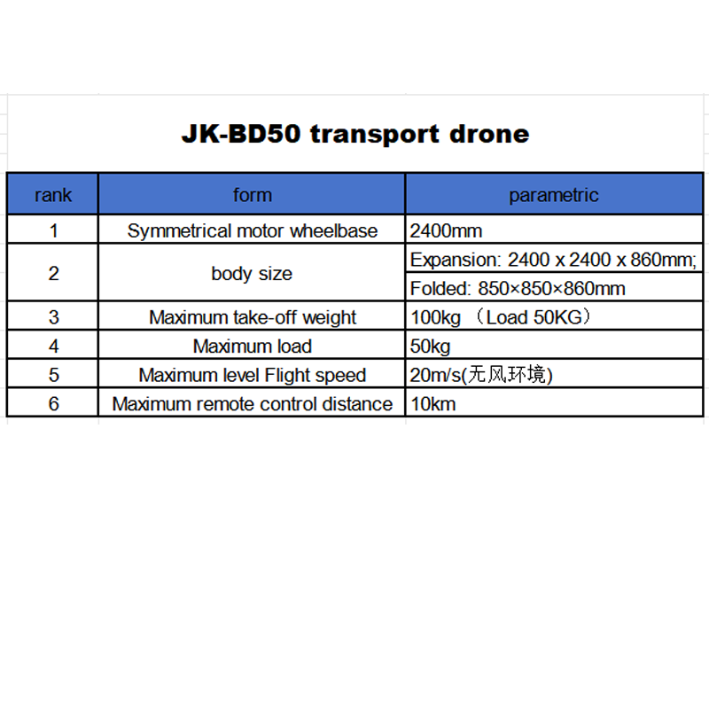 JK-BD50 transport drone