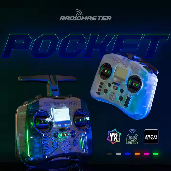 Pocket portable remote control foldable Hall rod 2.4GHz drone charging remote control model supports ESC CC2500 protocol