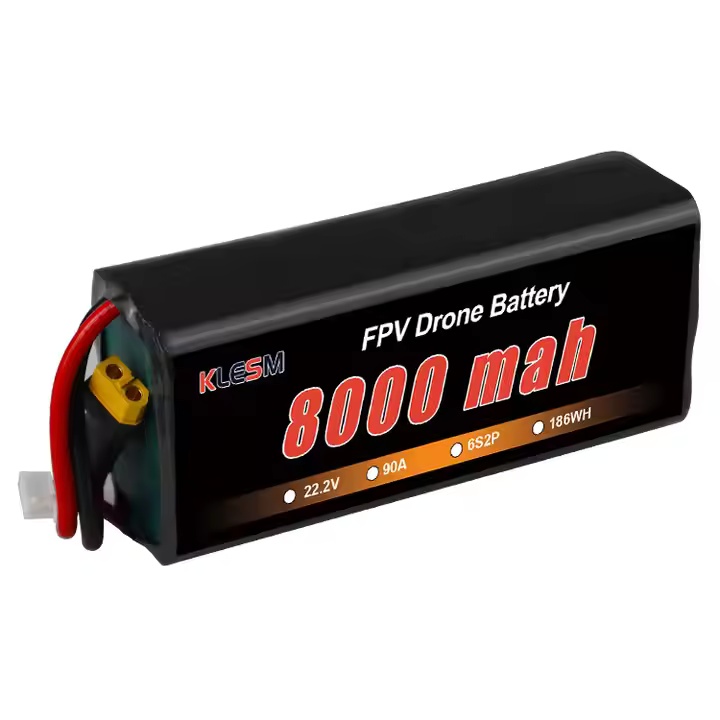 KLESM 7/10 inch FPV model lithium battery 8000 mAh 22.2v drone battery accessories