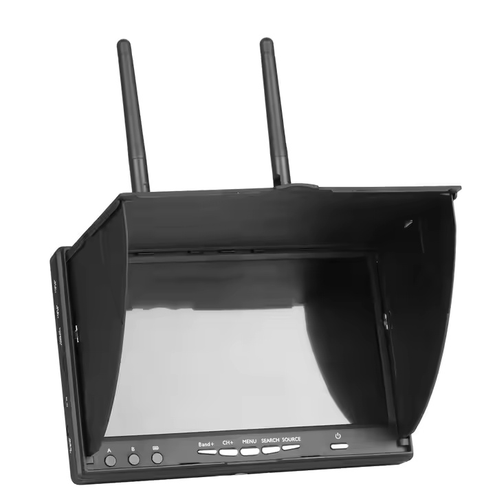 LS-5802D 7 inch LCD Handheld Monitor 5.8G DVR with Dual Receiver Video Plastic Material