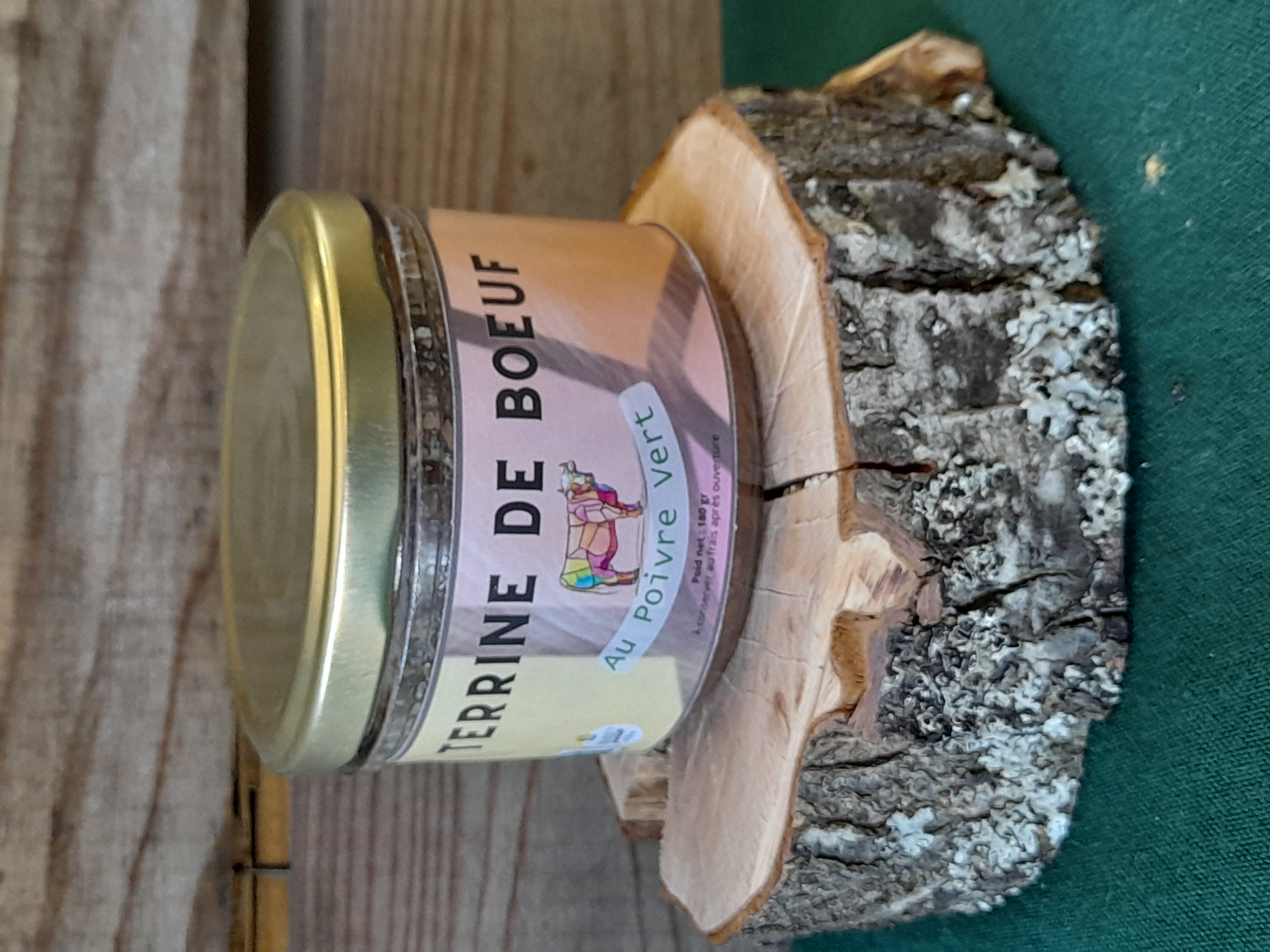 Terrine de boeuf au poivre vert