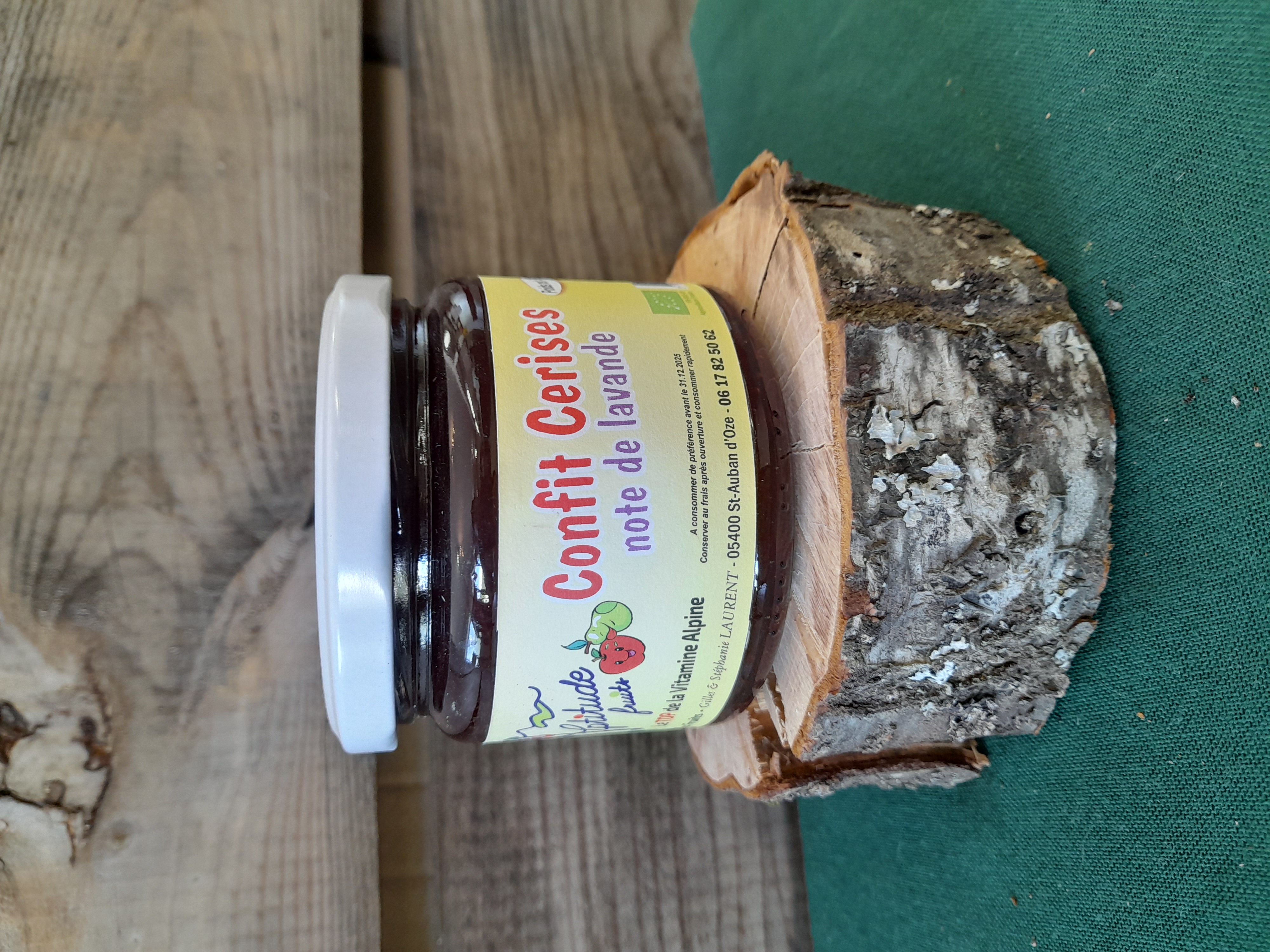 Confiture cerise-lavande Alpitude Fruits