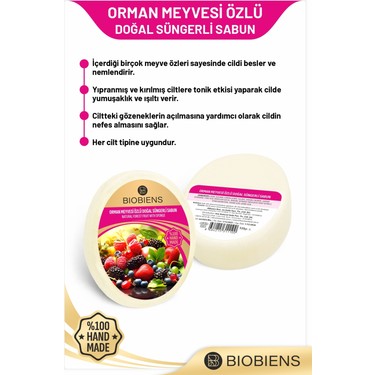 Orman Meyvesi Özlü Doğal Süngerli Sabun