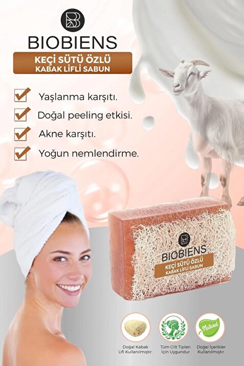 Keçi Sütü Özlü Kabak Lifli Sabun