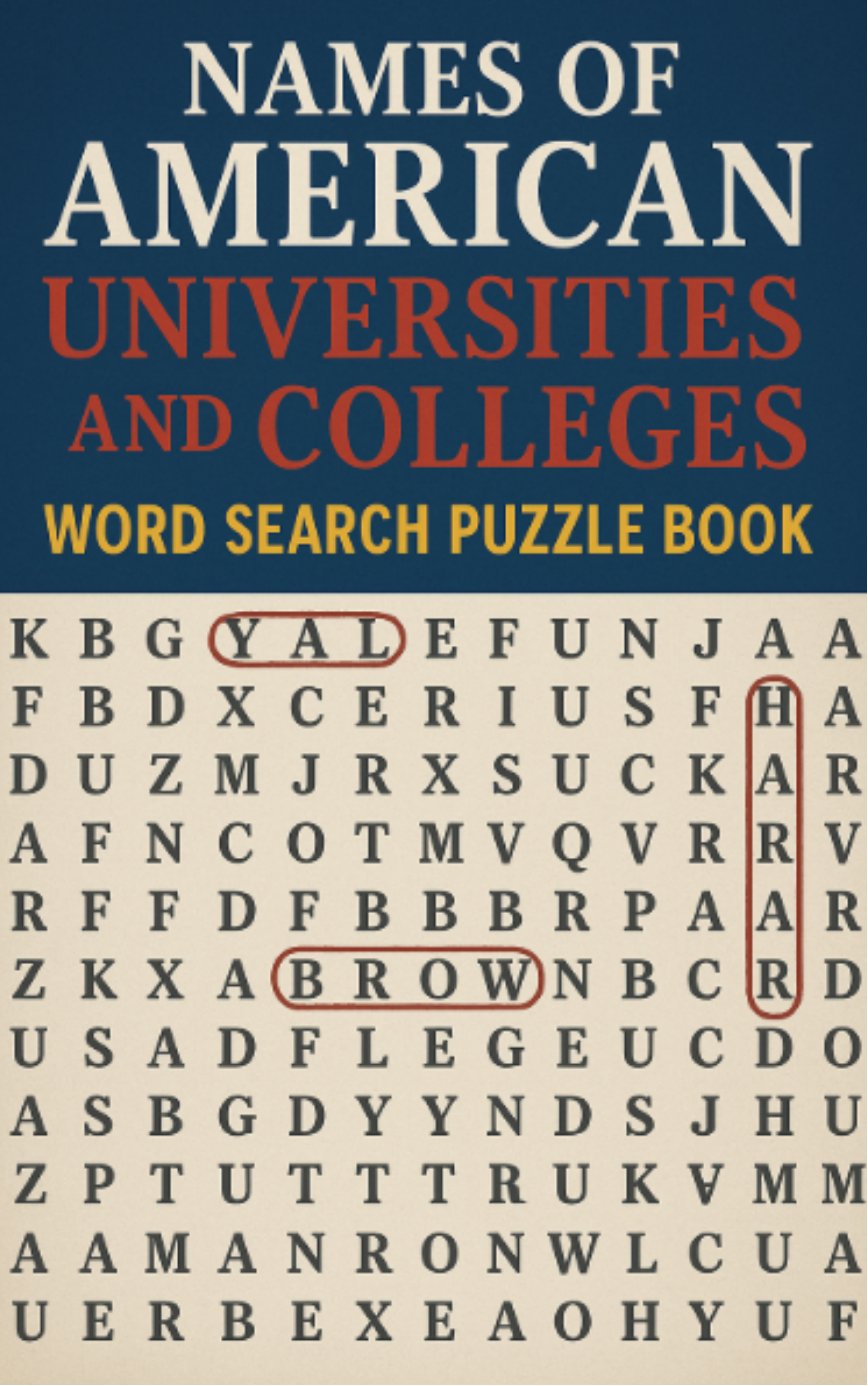 American Universities and Colleges Word Search Puzzle Book