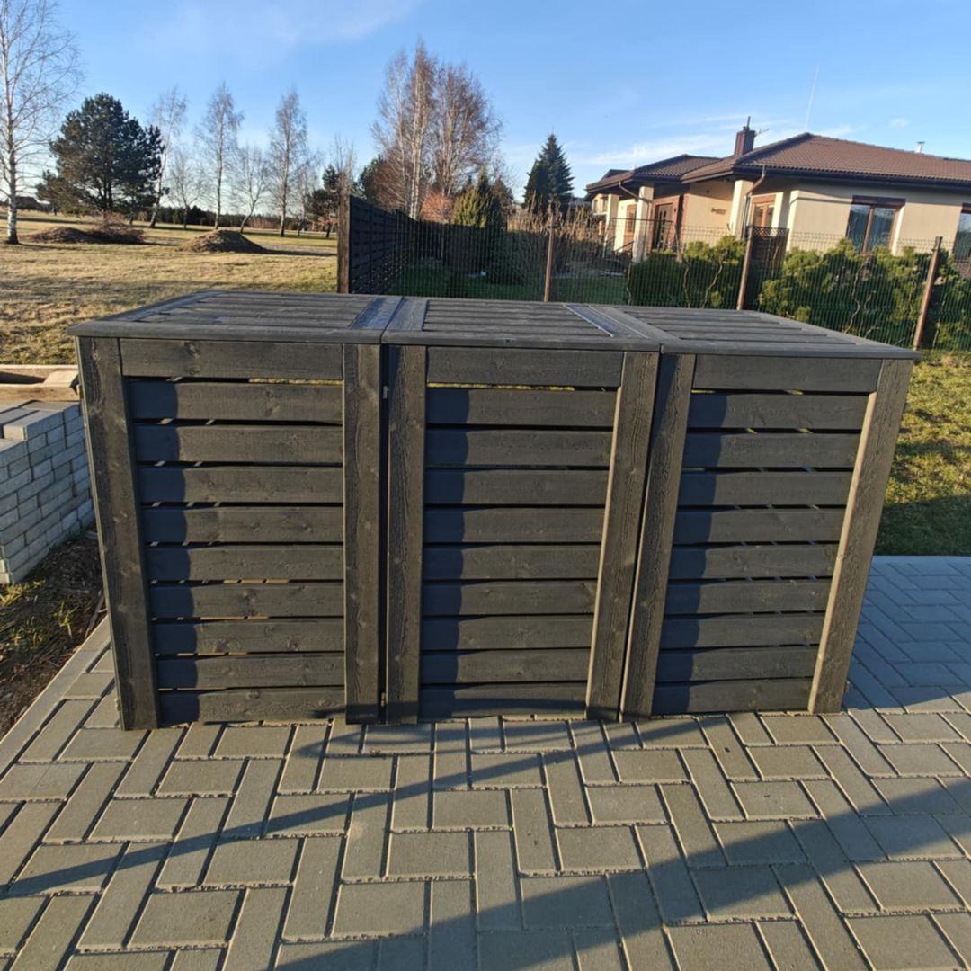 Konteinerių stoginė-dėžė (trivietis, horizontalus)
