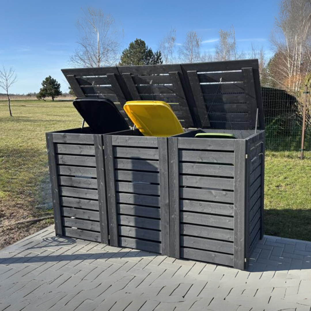 Konteinerių stoginė-dėžė (trivietis, horizontalus)