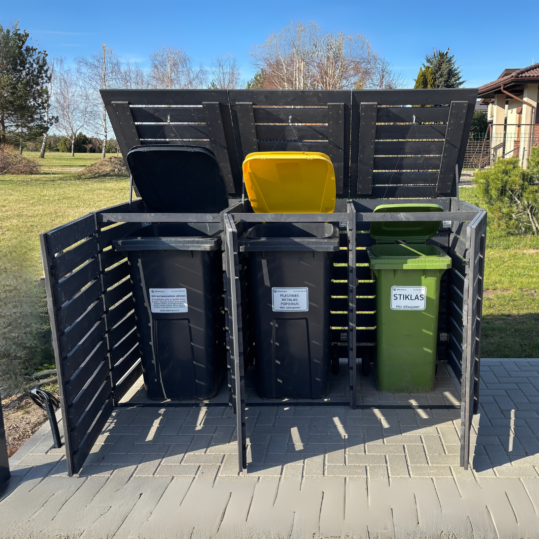 Konteinerių stoginė-dėžė (trivietis, horizontalus)