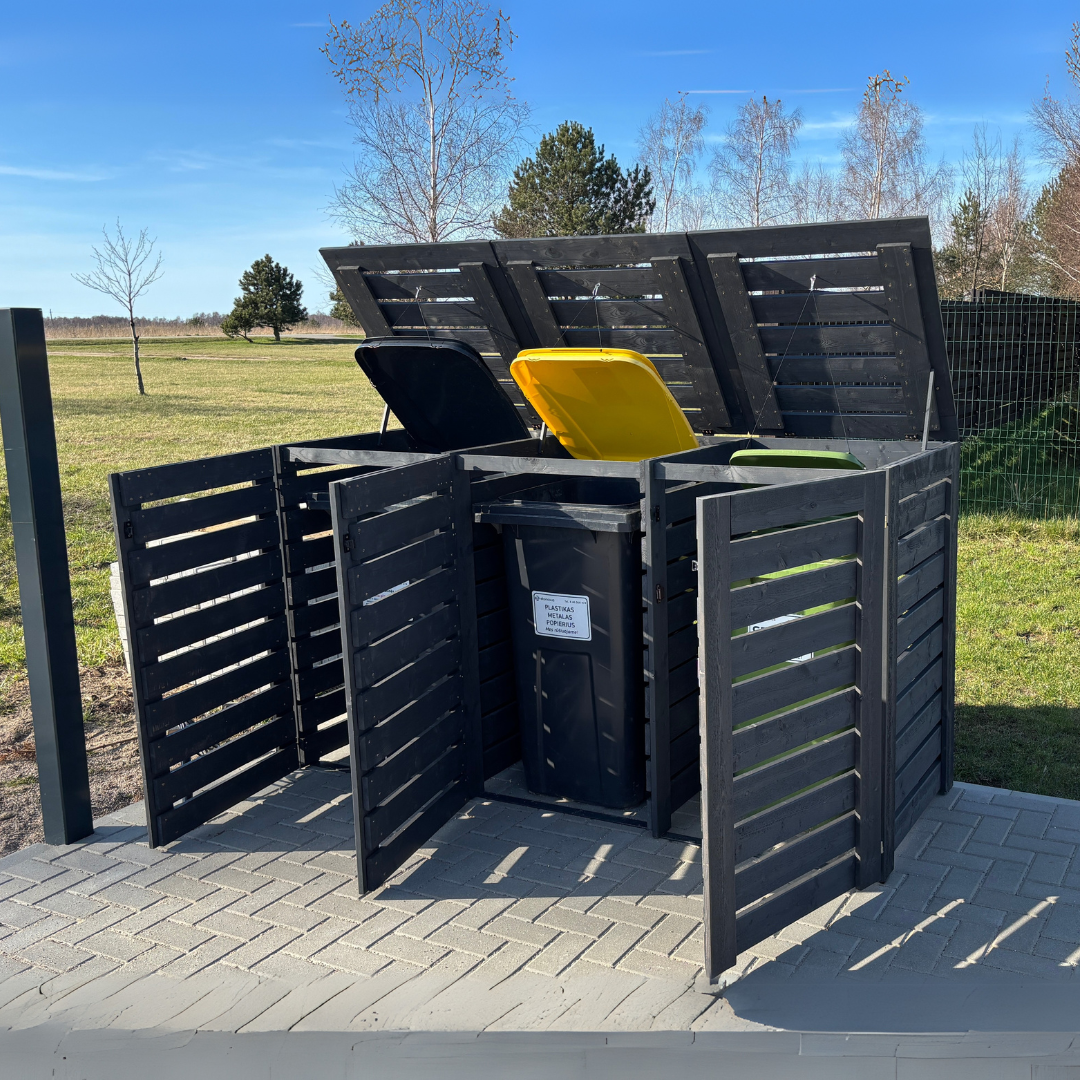 Konteinerių stoginė-dėžė (trivietis, horizontalus)