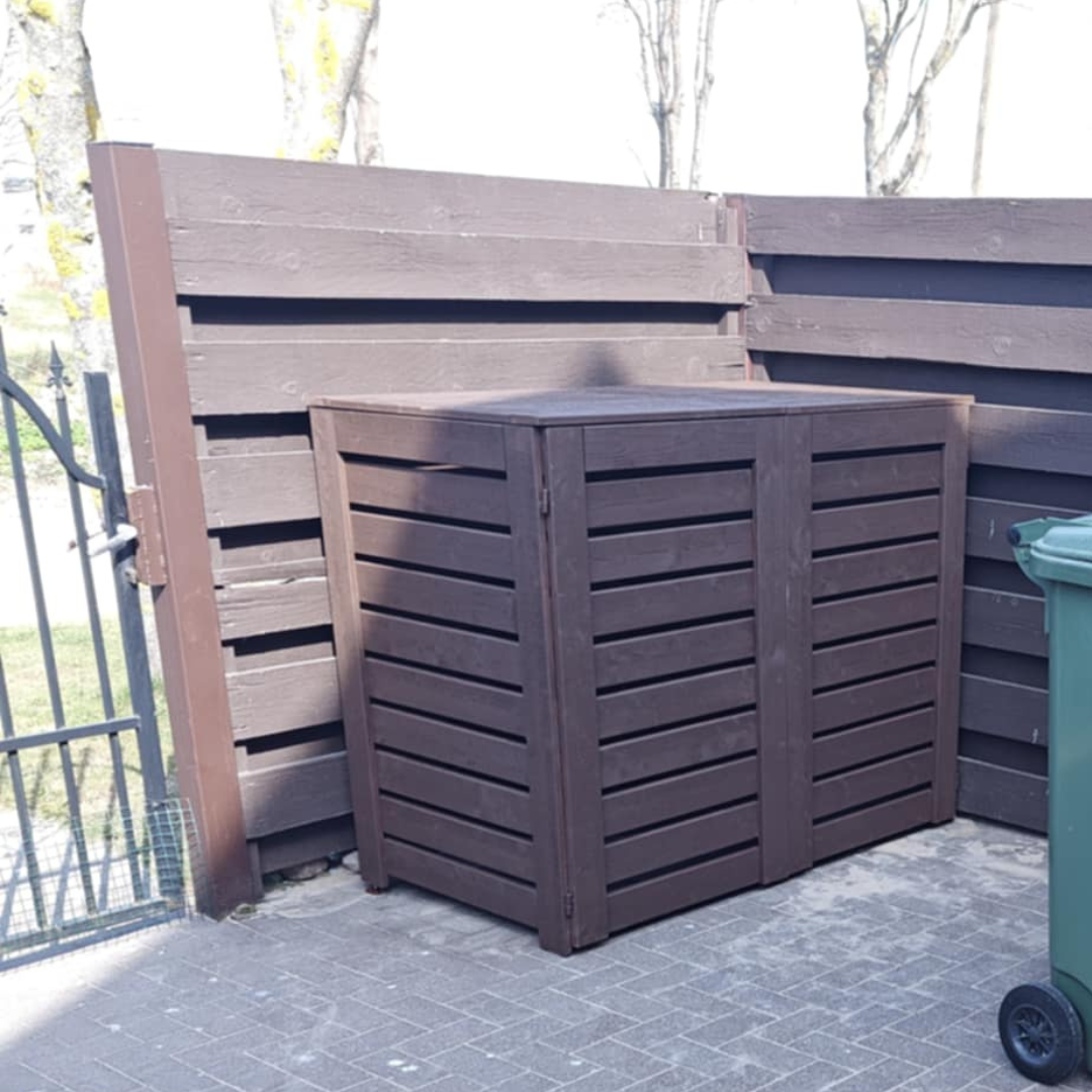 Konteinerių stoginė-dėžė (dvivietis)