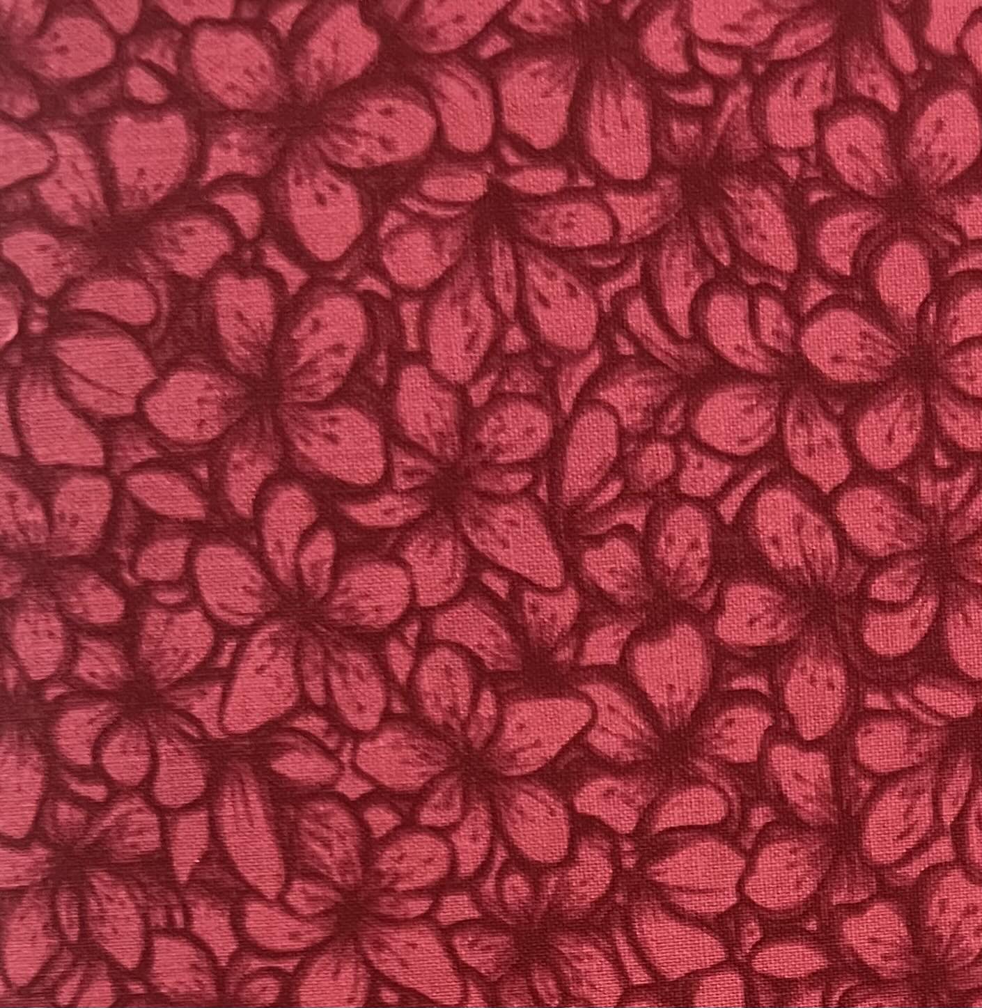 "Petit Flowers" Red Floral Cotton Fabric