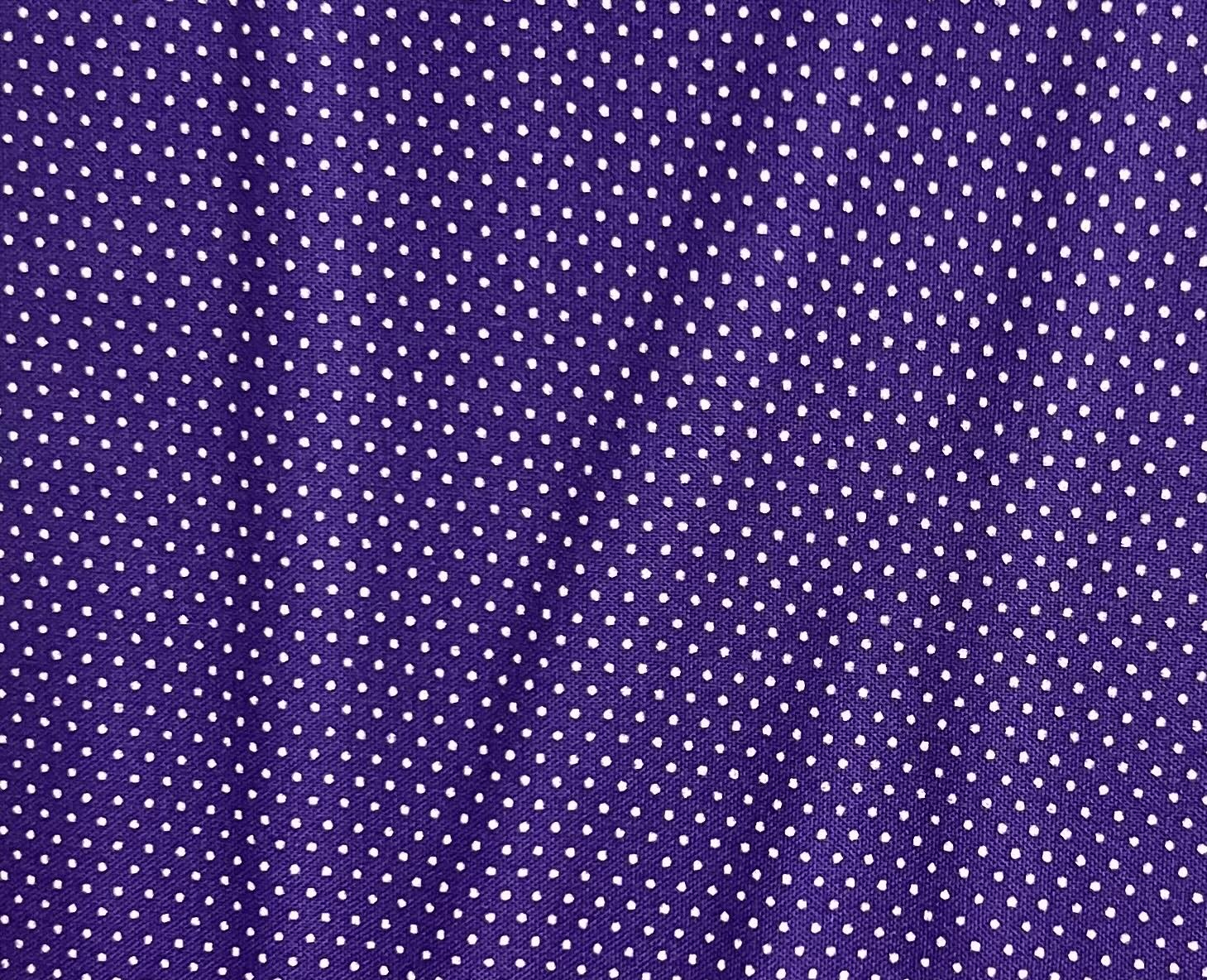 Purple Pin Dot Cotton Fabric 
