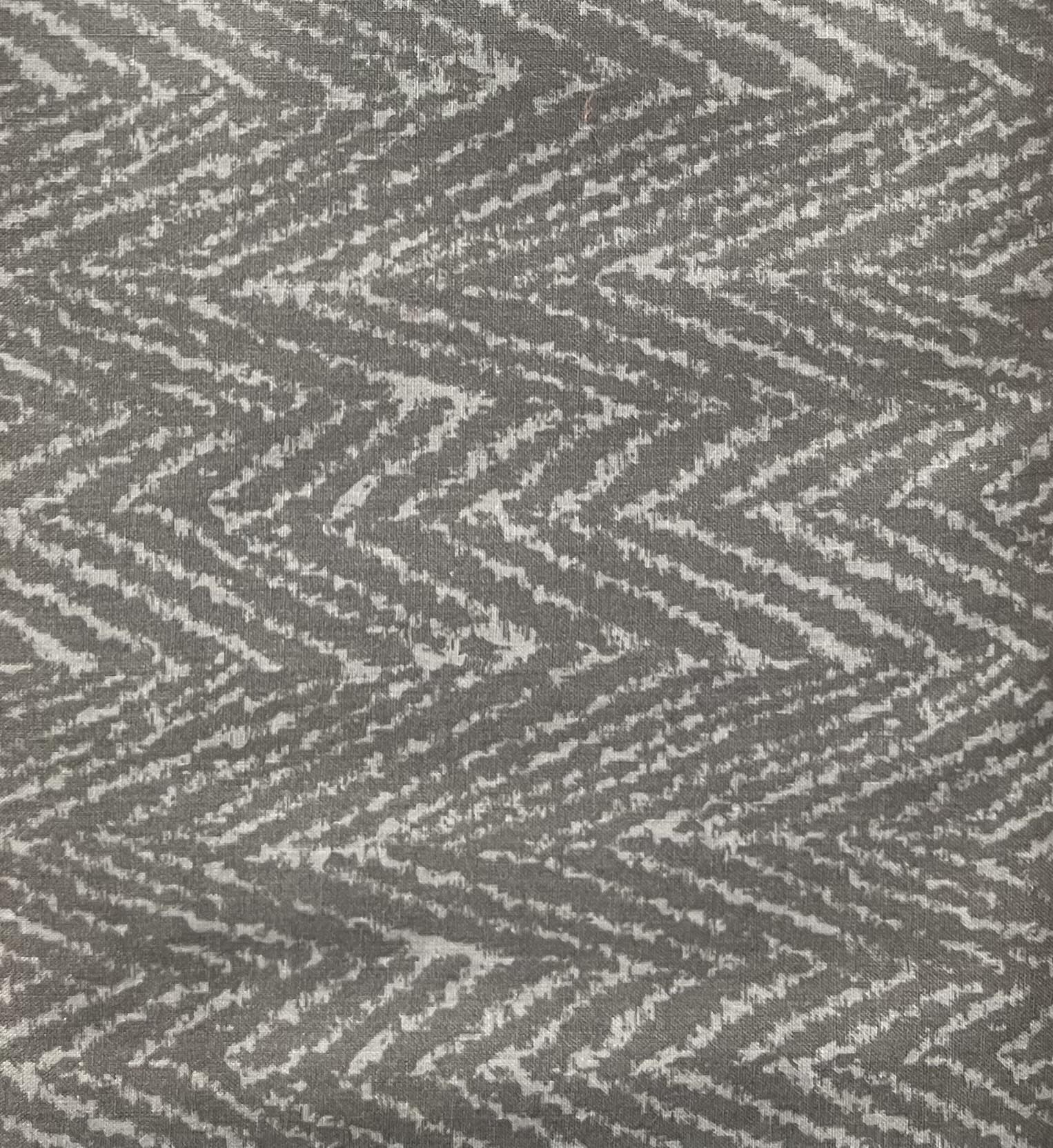 Gray Zigzag Pattern Cotton Fabric