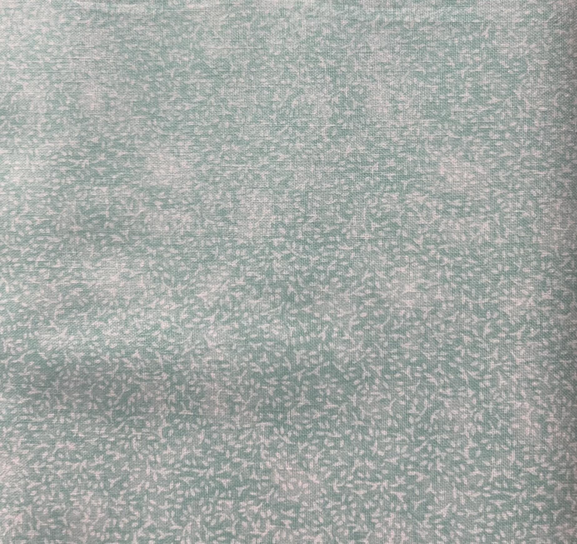 Mint and White Speckled Cotton Fabric 