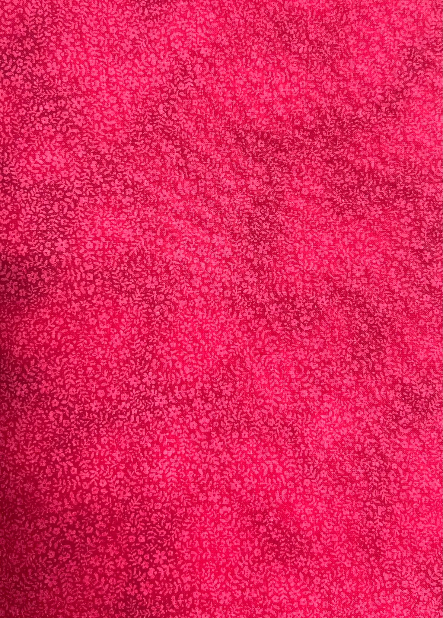 Red Light Pink Dainty Flower Cotton Fabric 