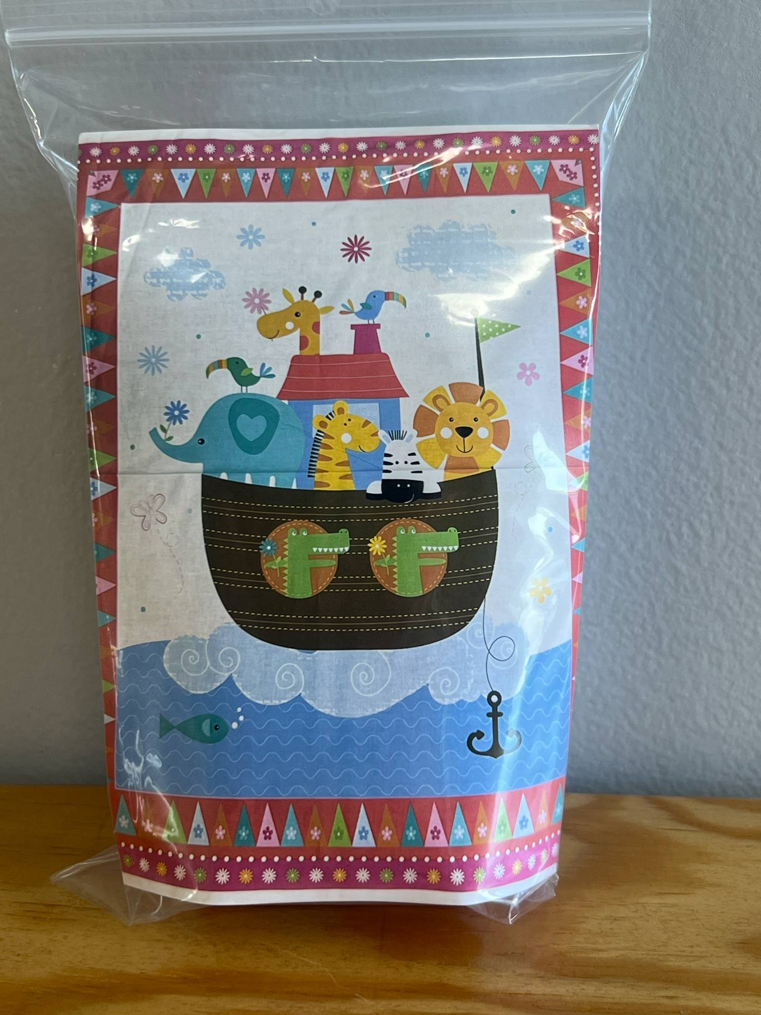 "Noah's Ark" Cotton Baby Panel