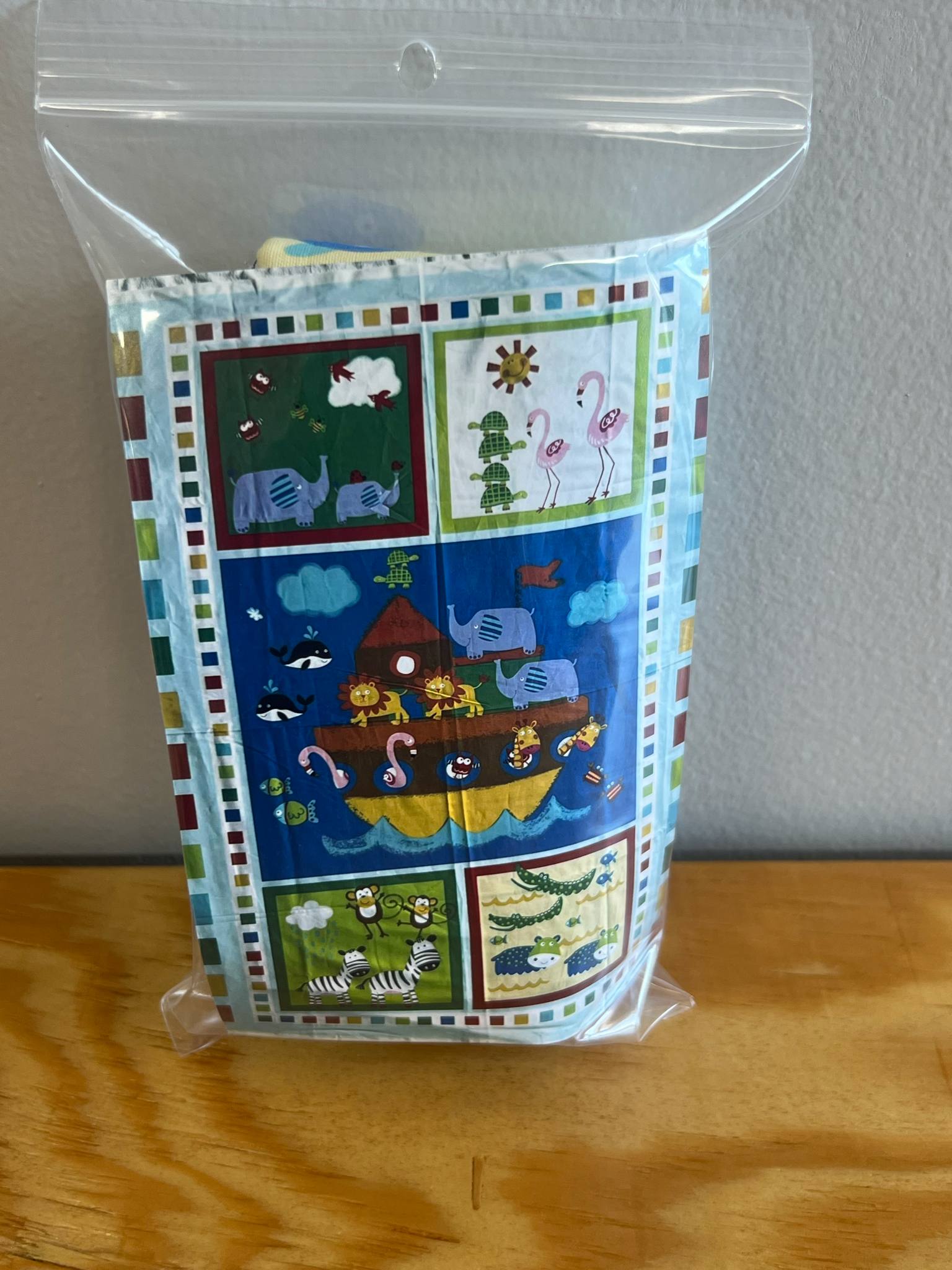 "Noah's Ark" Baby Panel Cotton Fabric