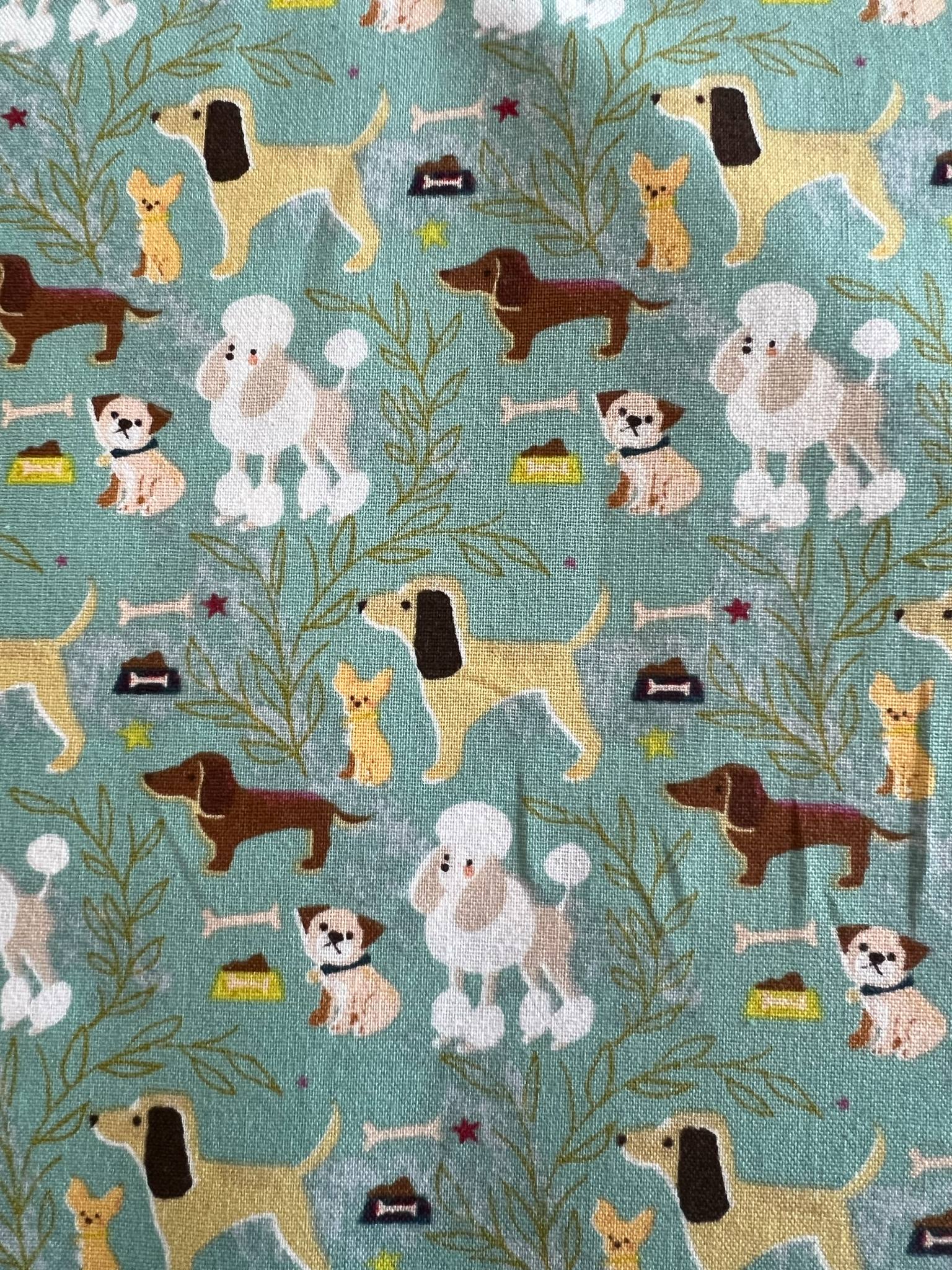 "Dogs" Cotton Fabric 