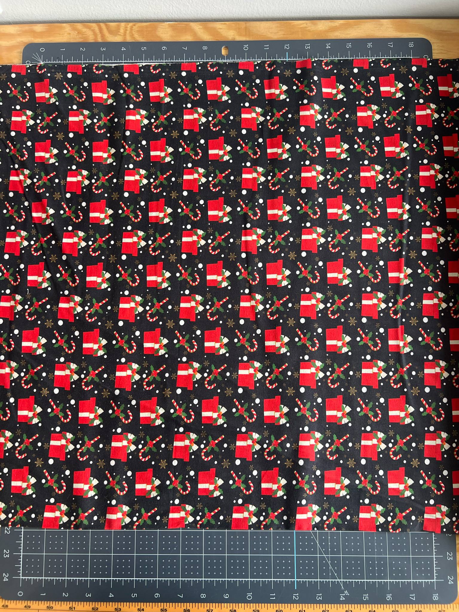 "Candy Canes and Gifts" Cotton Fabric