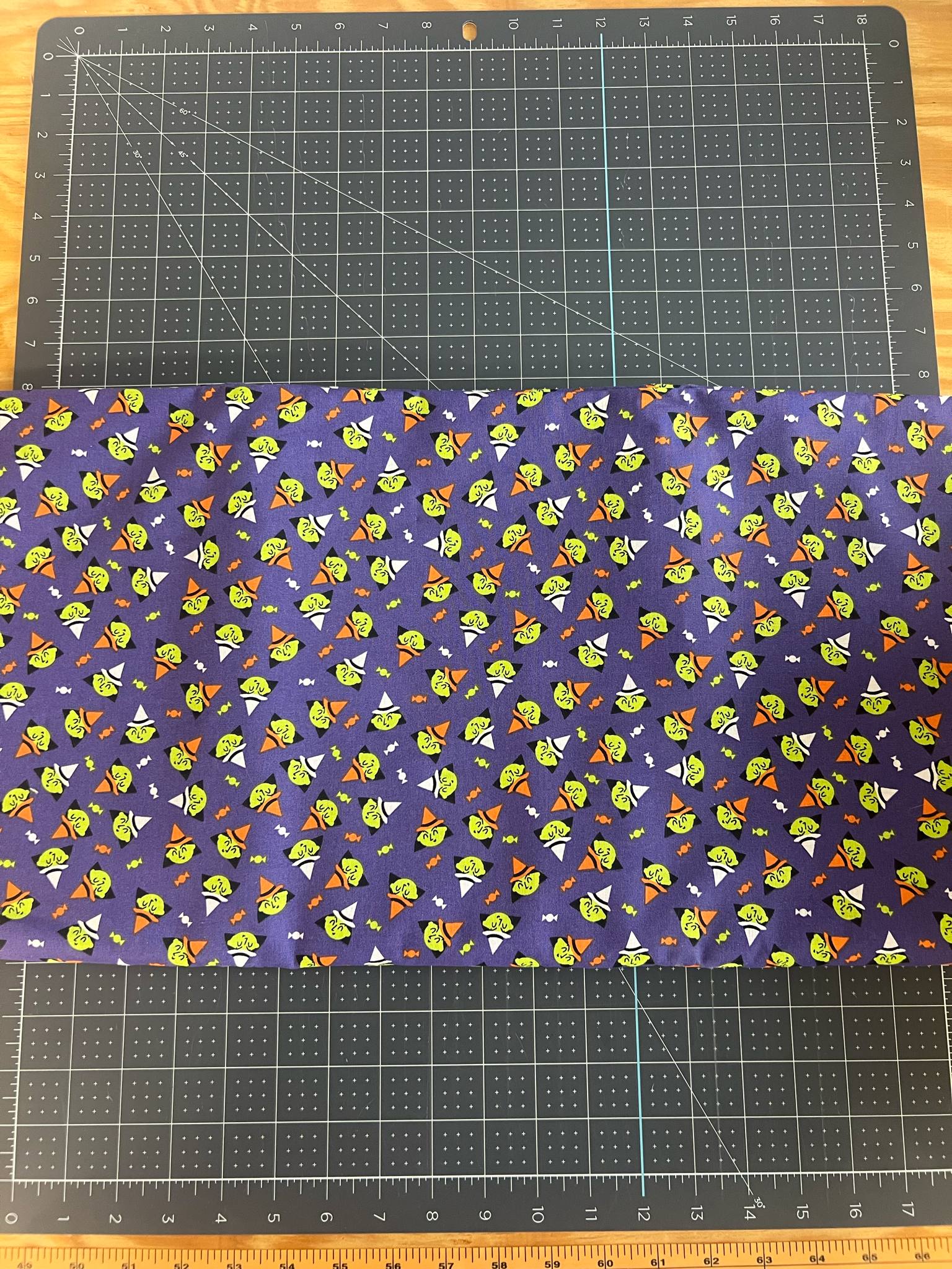"Witches and Candy" Purple Cotton Fabric 