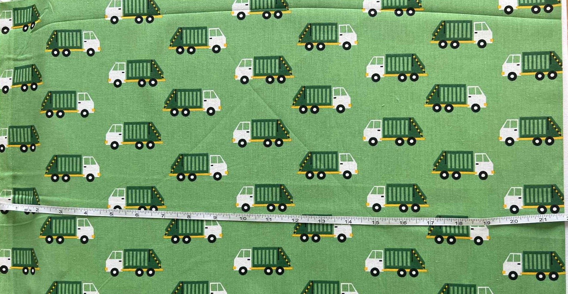 "Trash Truck" Cotton Fabric