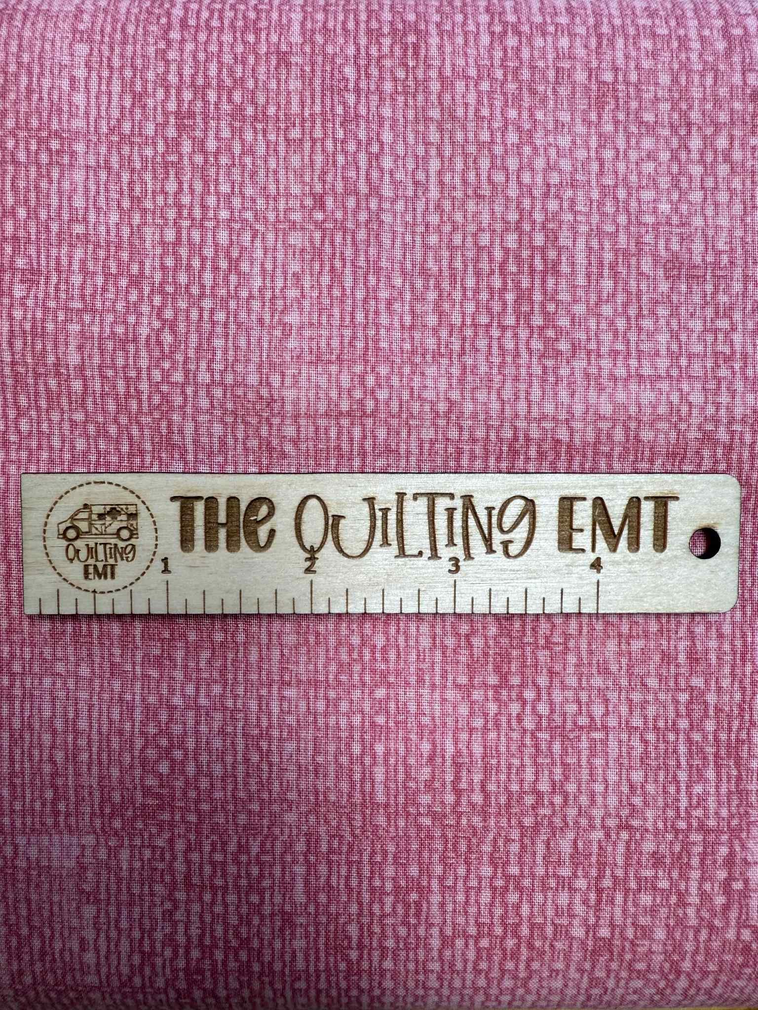 Pink faux cotton burlap fabric 