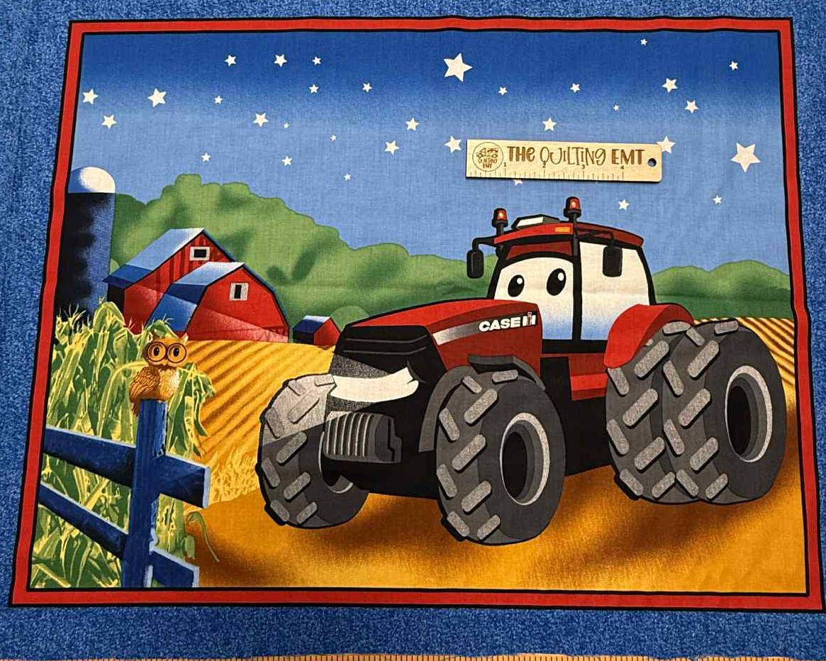 Case tractor and combine cotton fabric panel