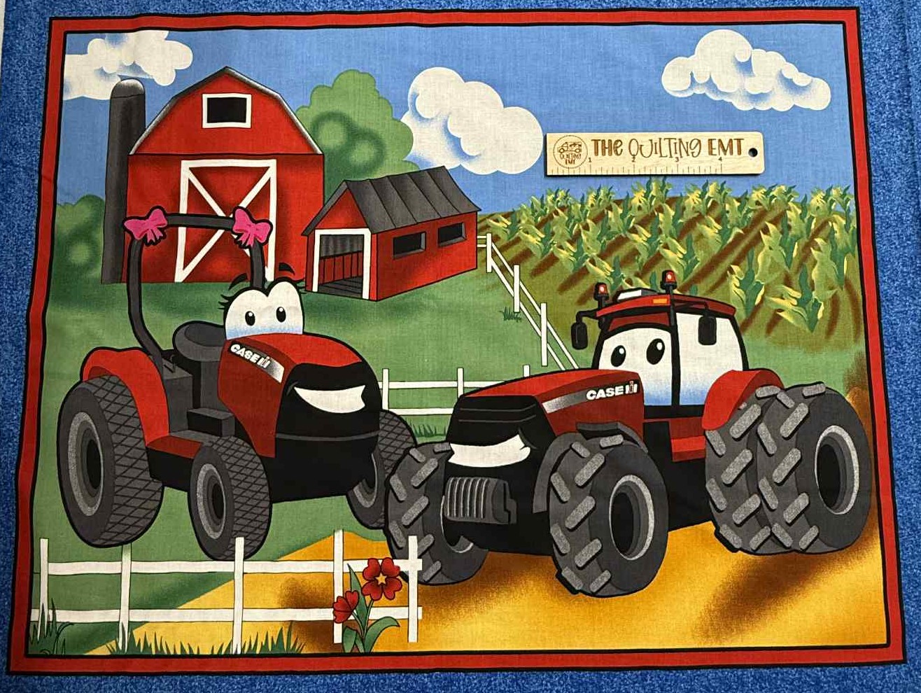 Case tractor and combine cotton fabric panel