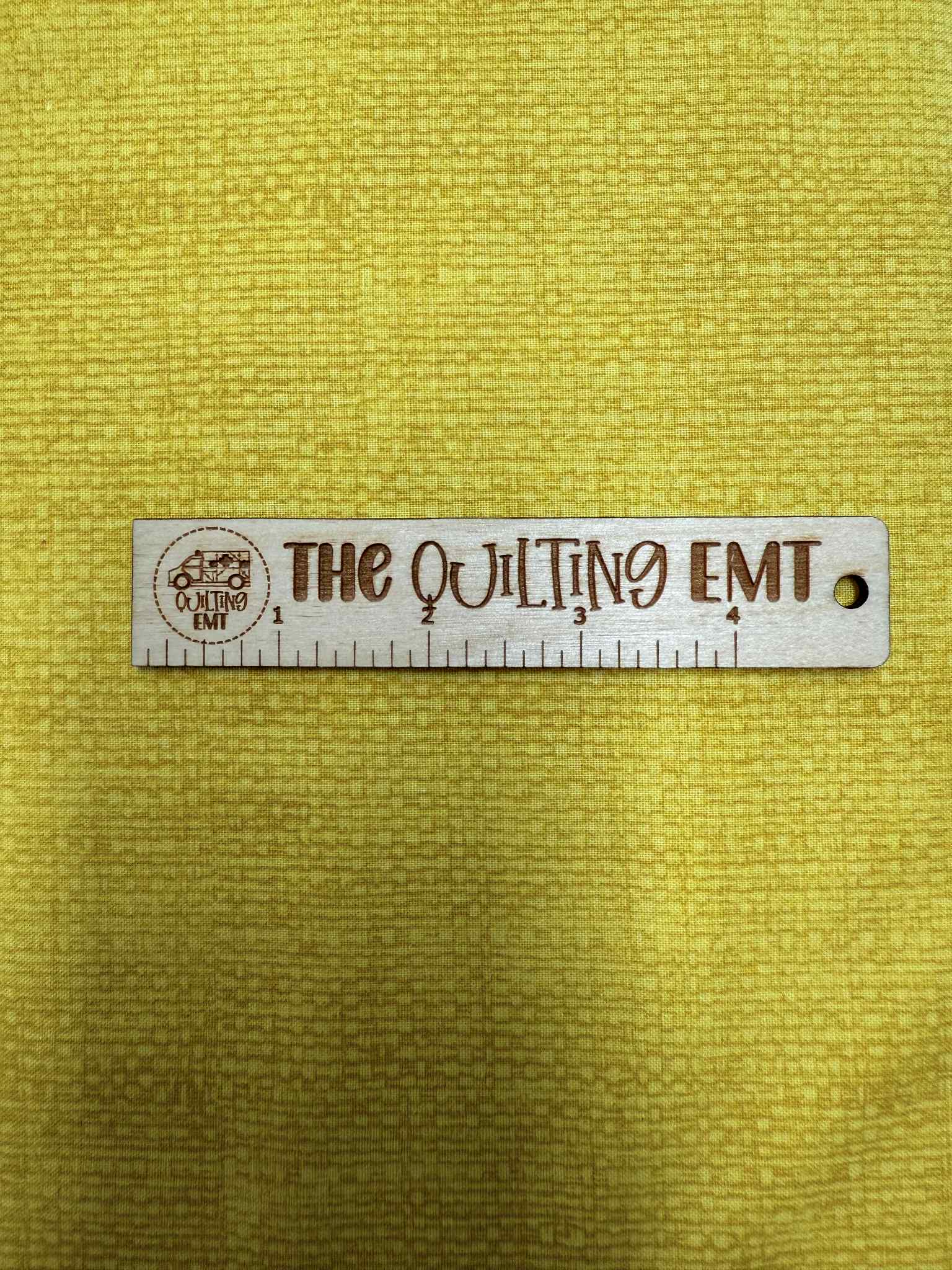 Yellow faux burlap cotton fabric
