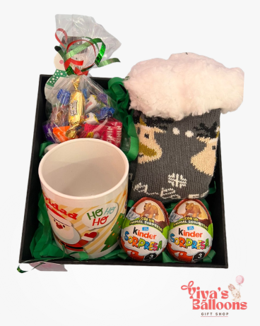 ARCON NAVIDEÑO CON TAZA Y CALCETAS