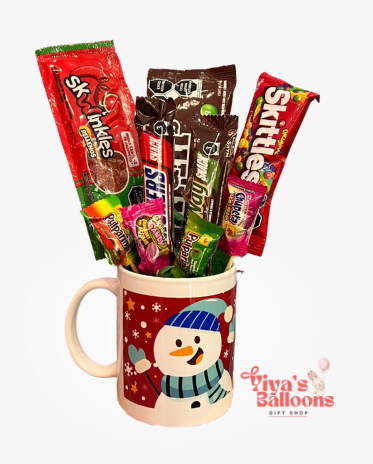 TAZA NAVIDEÑA CON DULCES