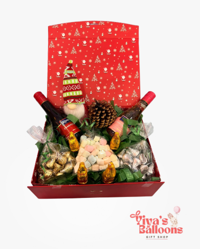 CAJA NAVIDEÑA CON VINO