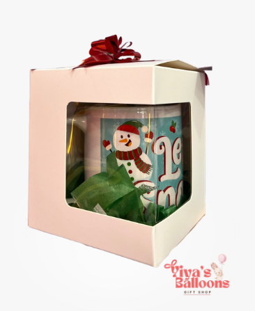 TAZA NAVIDEÑA CON CAJITA