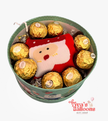 CAJA REDONDA CON CALCETAS