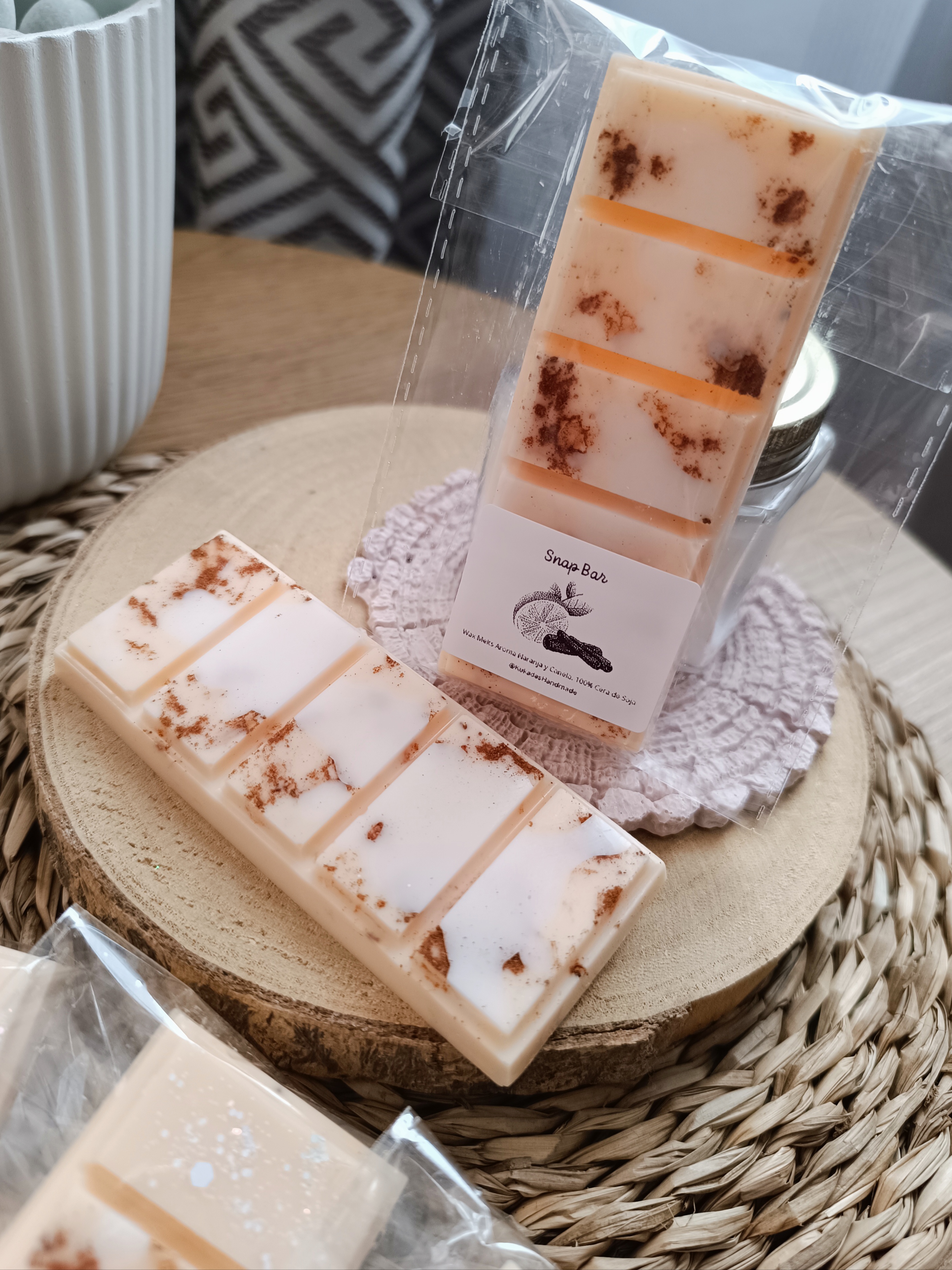 Wax Melts Snap Bar Naranja y Canela