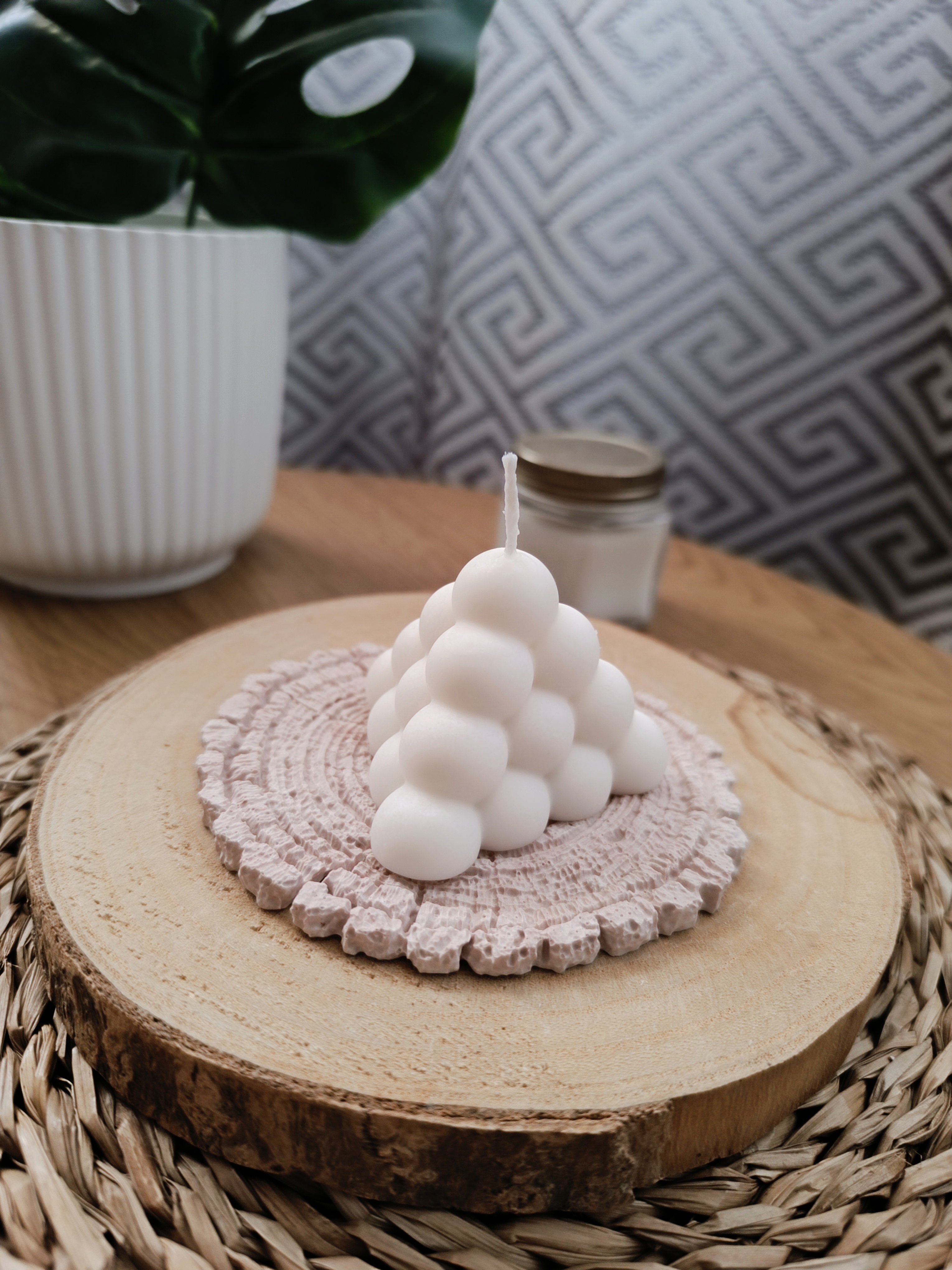 Vela Decorativa Bubble Pirámide