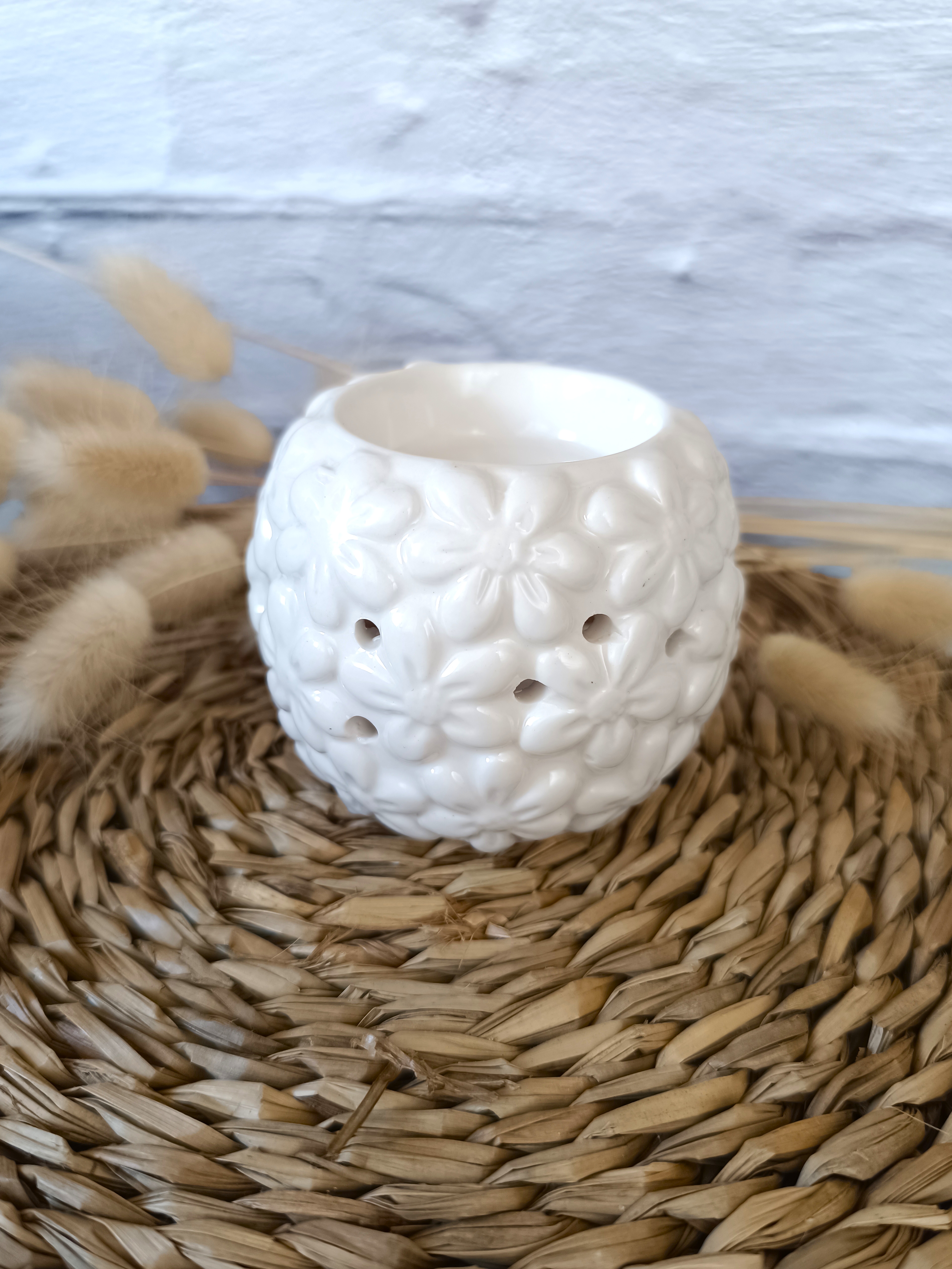 Quemador Cerámica redondo Flores