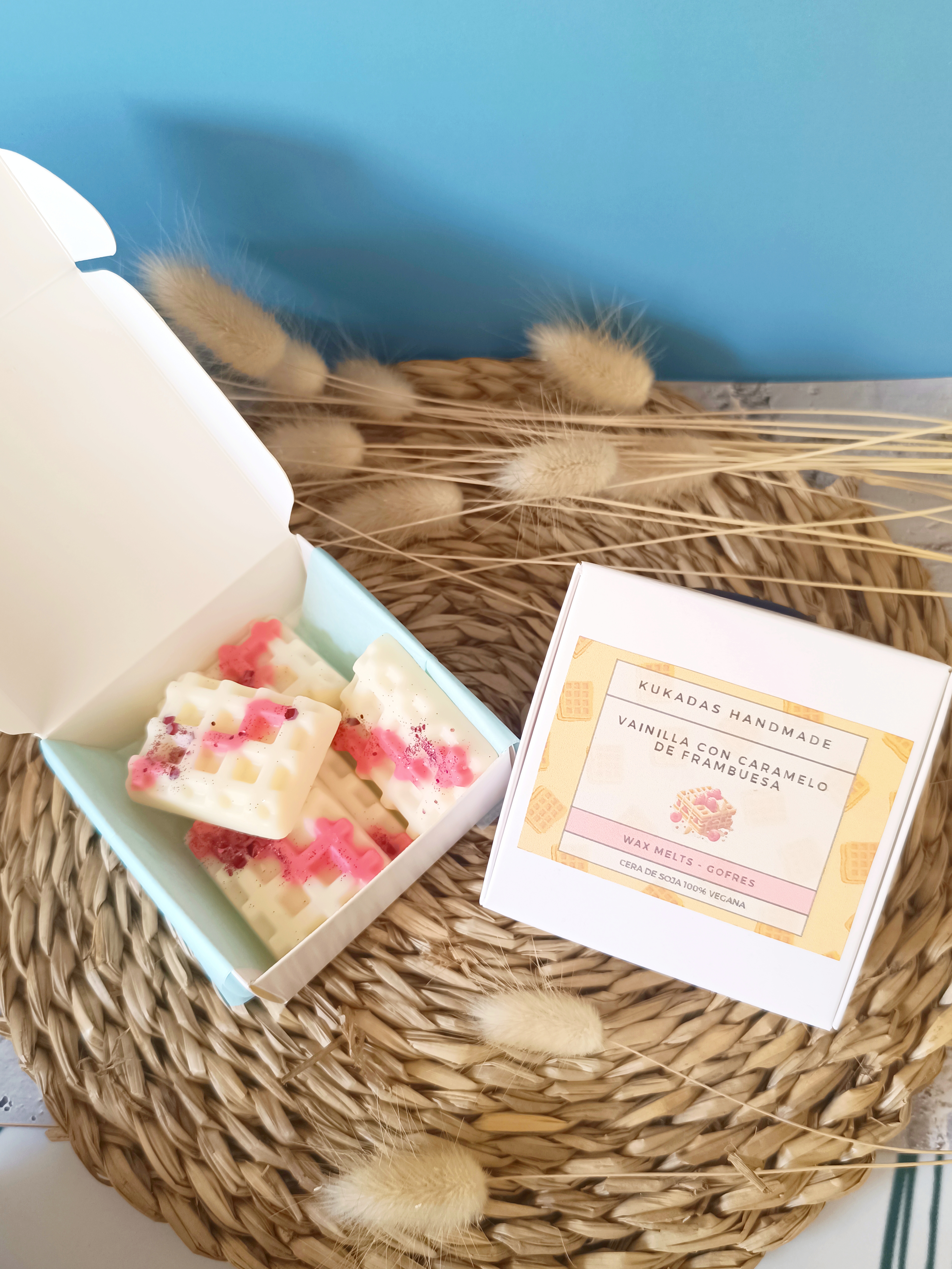 Wax Melts Pack 3 Gofres Vainilla Caramelo Frambuesa