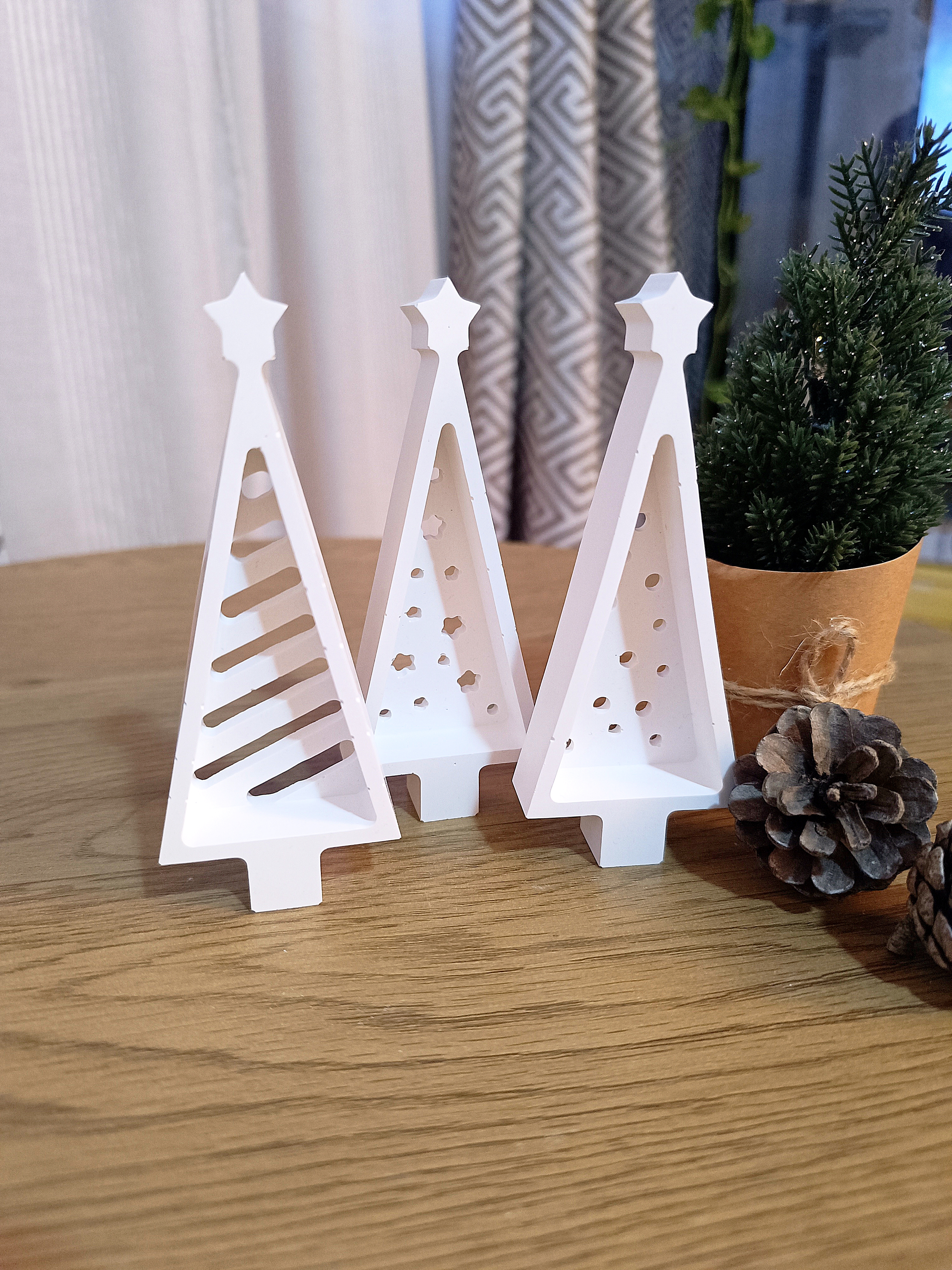 Árboles de Navidad decorativos - Pack de 3 piezas