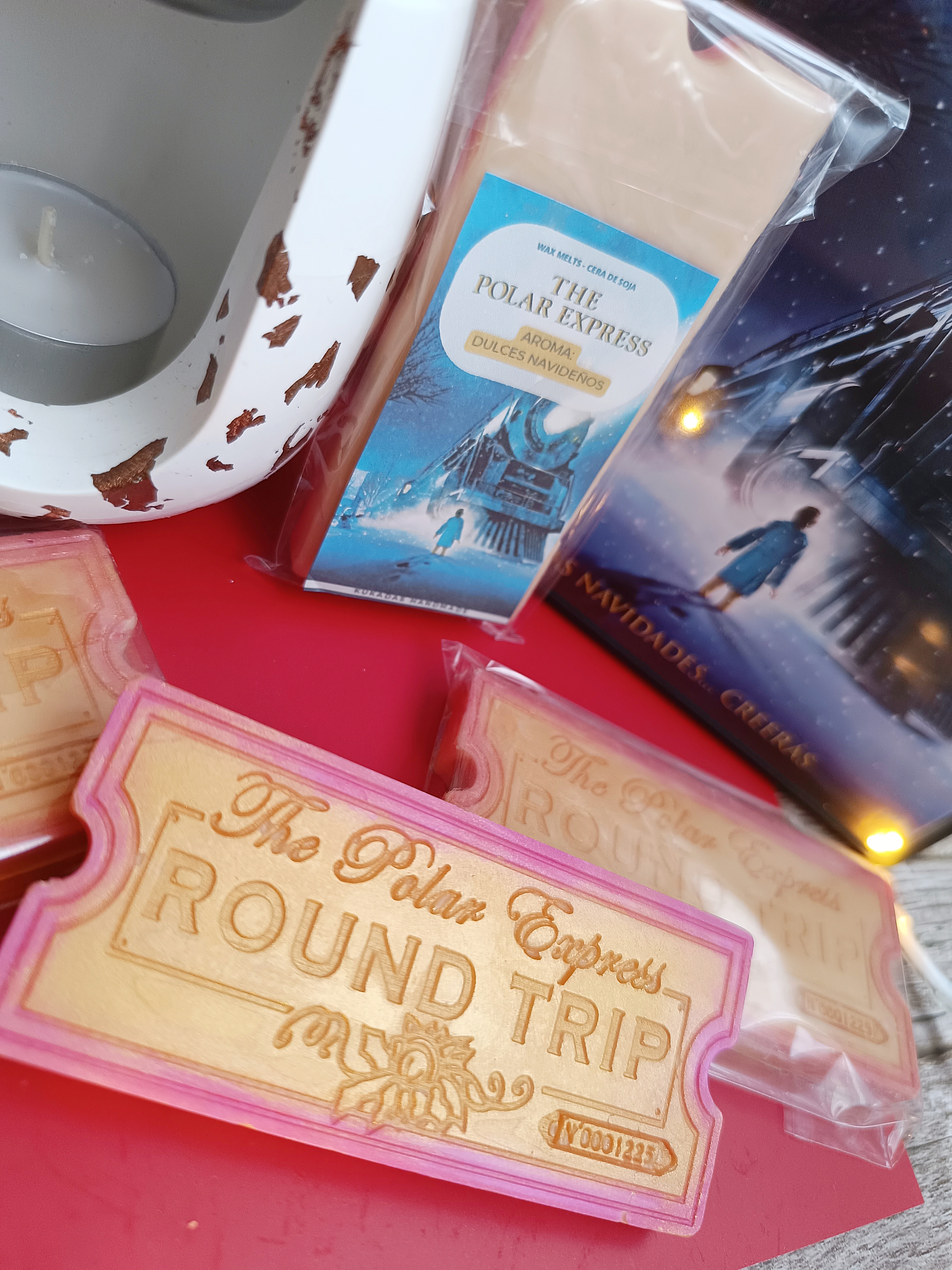 Wax Melts Polar Express - Billete dorado
