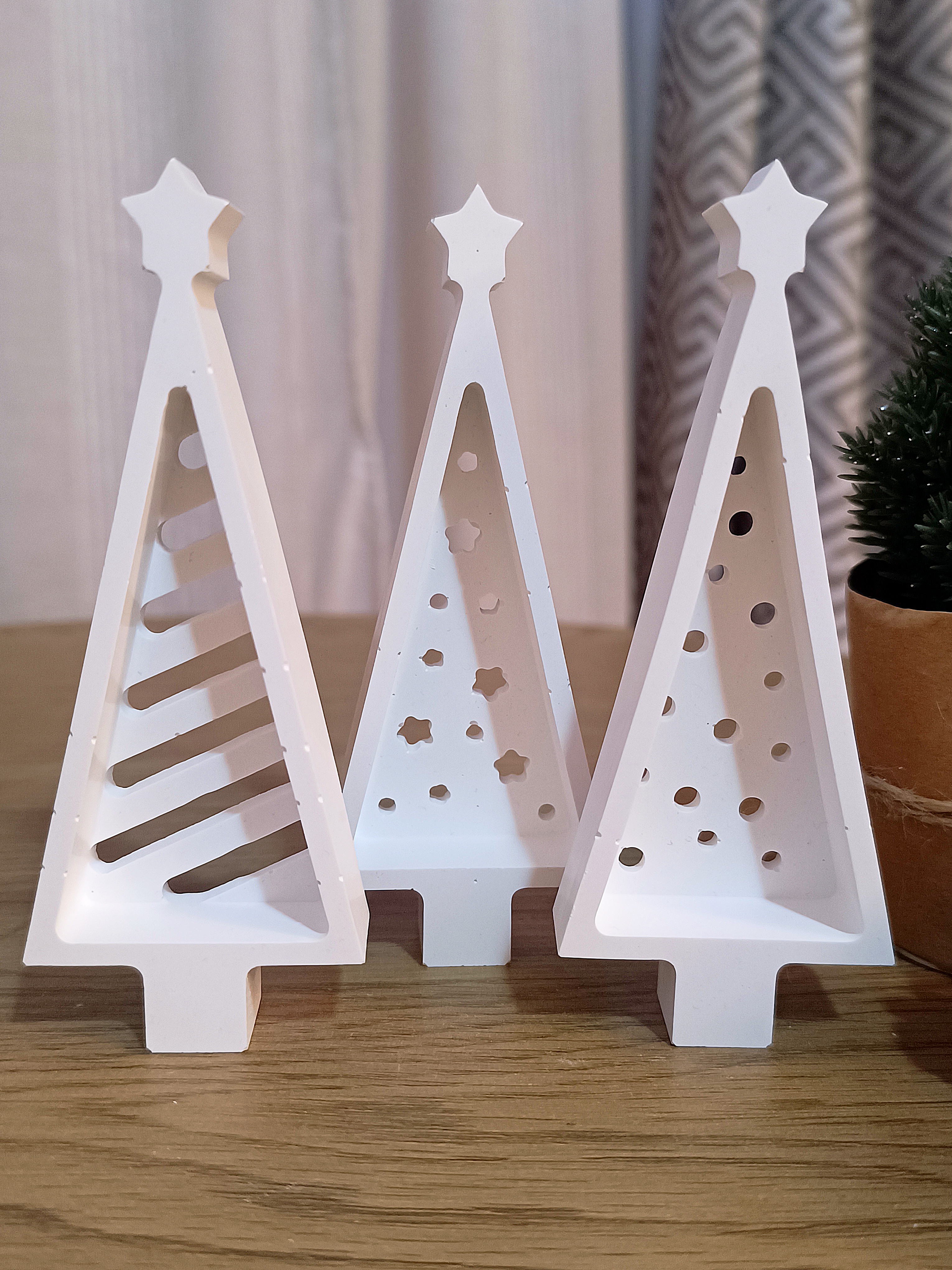Árboles de Navidad decorativos - Pack de 3 piezas