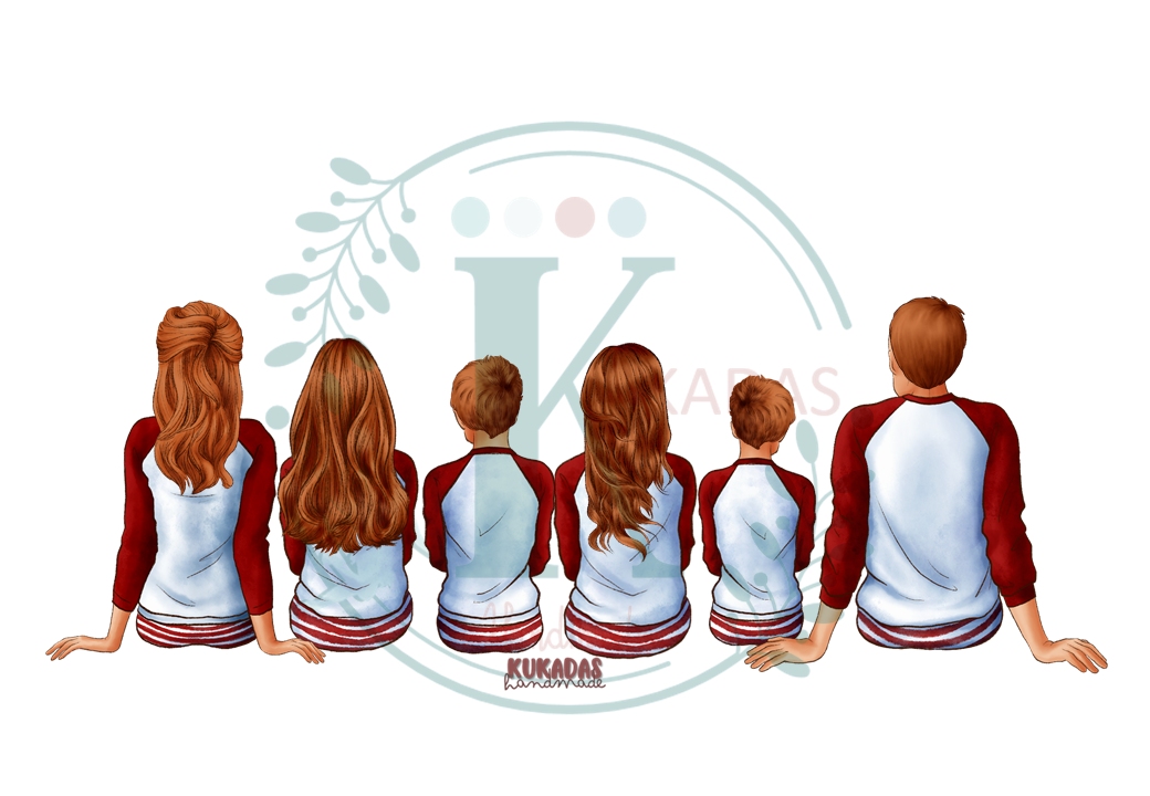 LÁMINA DIGITAL Familia en Navidad