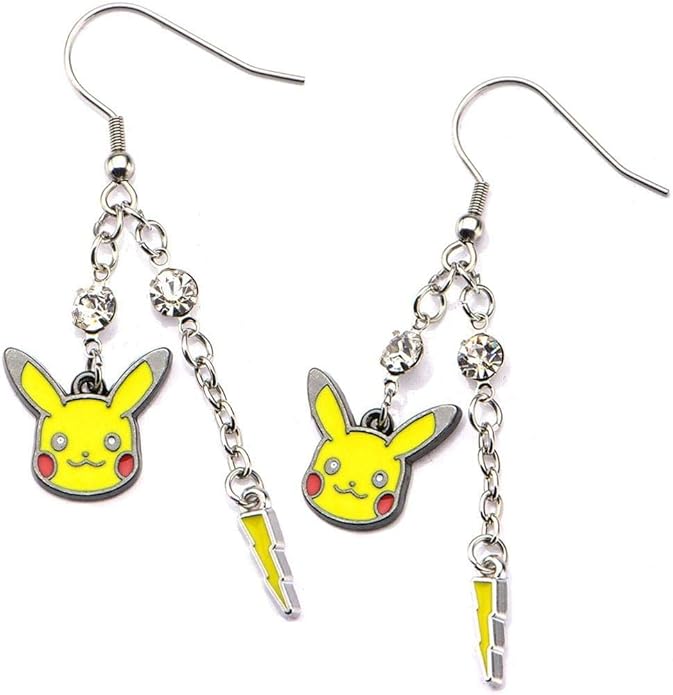 Joyería Pokémon: Aretes Colgantes - Pikachu & Rayo 