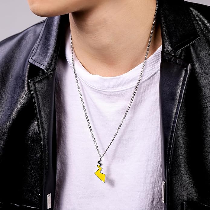 Pokémon Joyería: Collar Pika Tail de Acero Inoxidable