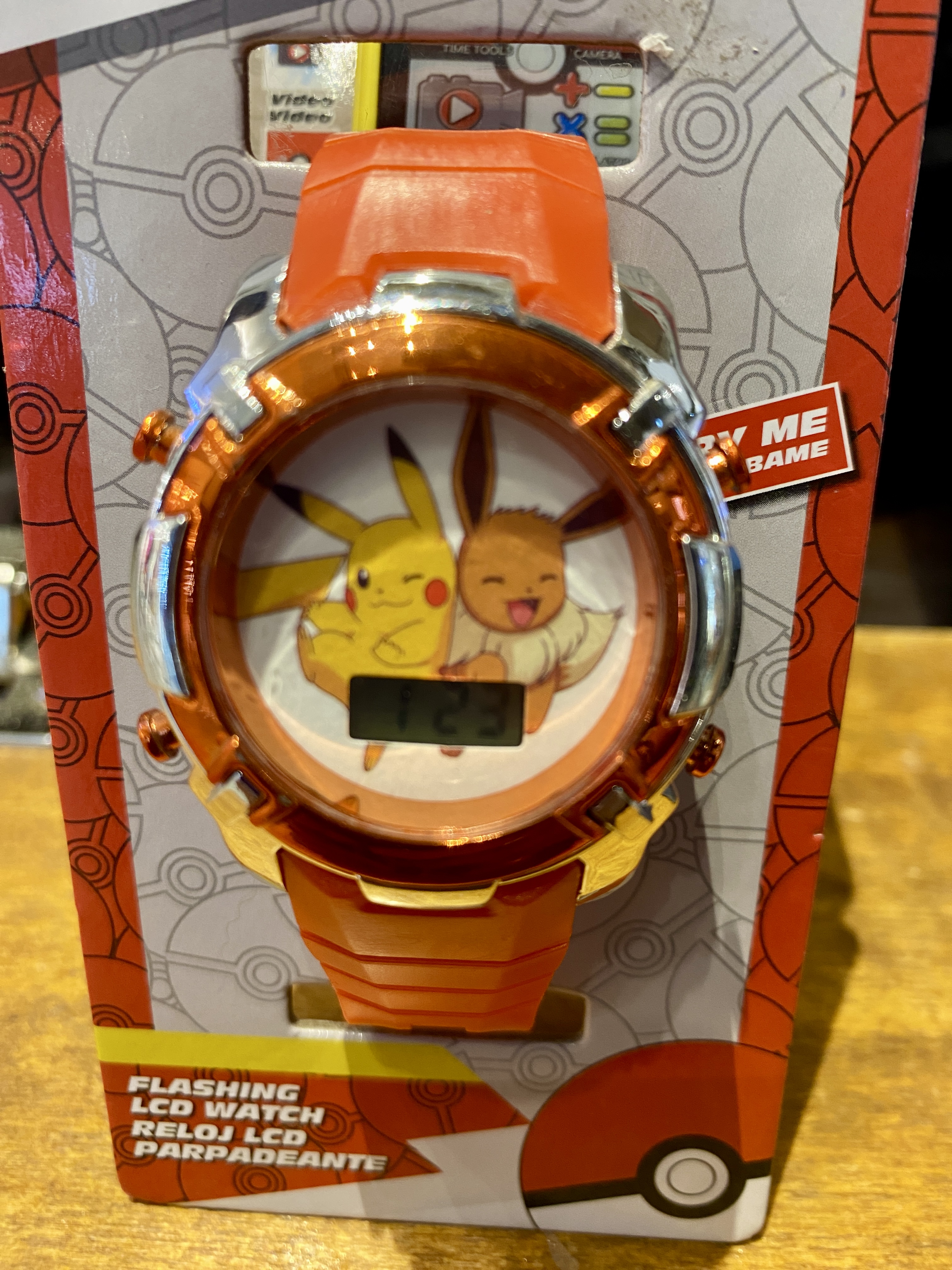  Pokémon Accesorio: Reloj LCD Flashing – Pikachu & Eevee