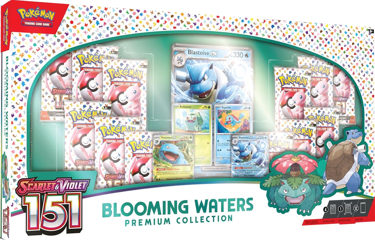 Pokémon TCG: Blooming Waters 151 Premium Collection – 12 Booster Packs + Promos *inglés
