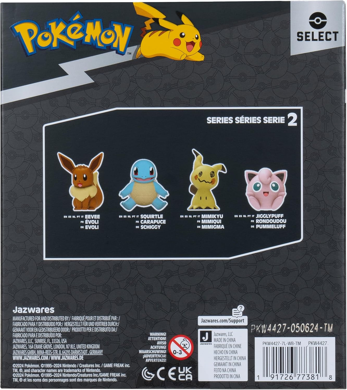 Pokémon: Figura Eevee Select Metálica de Batalla – 3 pulgadas (acabado especial, producto oficial de Jazwares)
