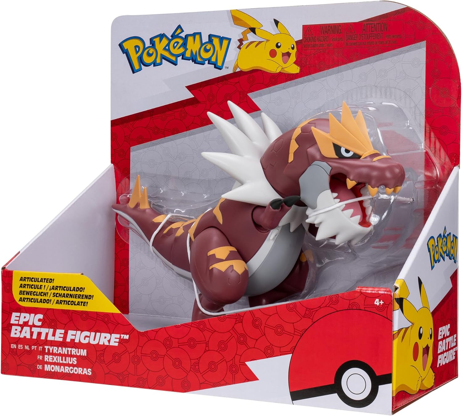 Pokémon: Figura Tyrantrum de Batalla – 30 cm articulada (producto oficial de Jazwares)