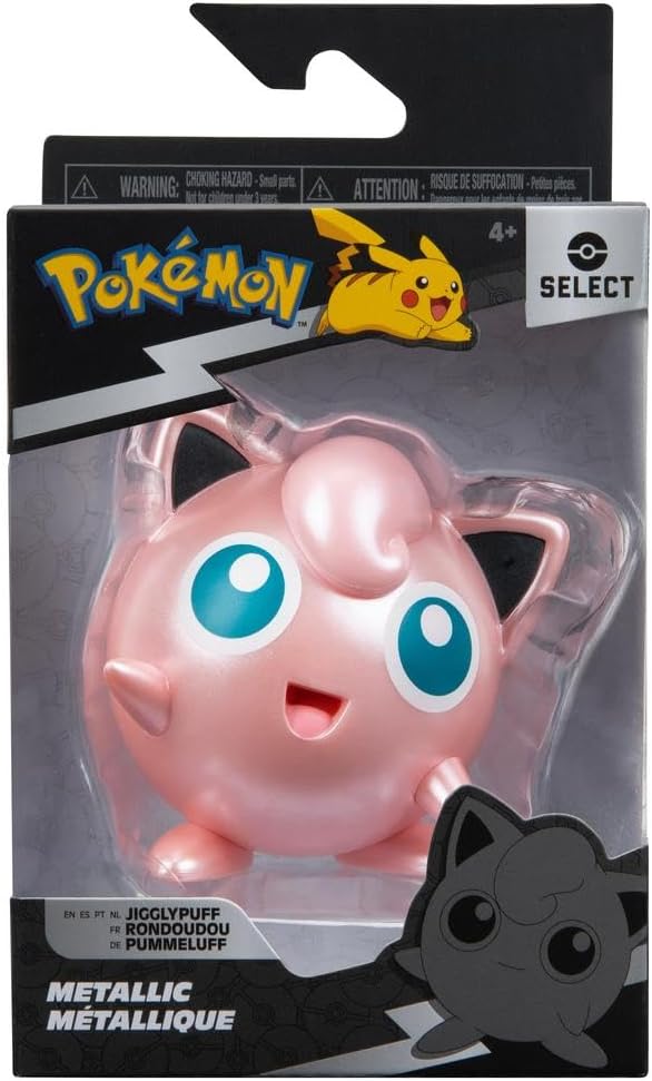 Pokémon: Figura Jigglypuff Select Metálica de Batalla – 3 pulgadas (producto oficial de Jazwares)