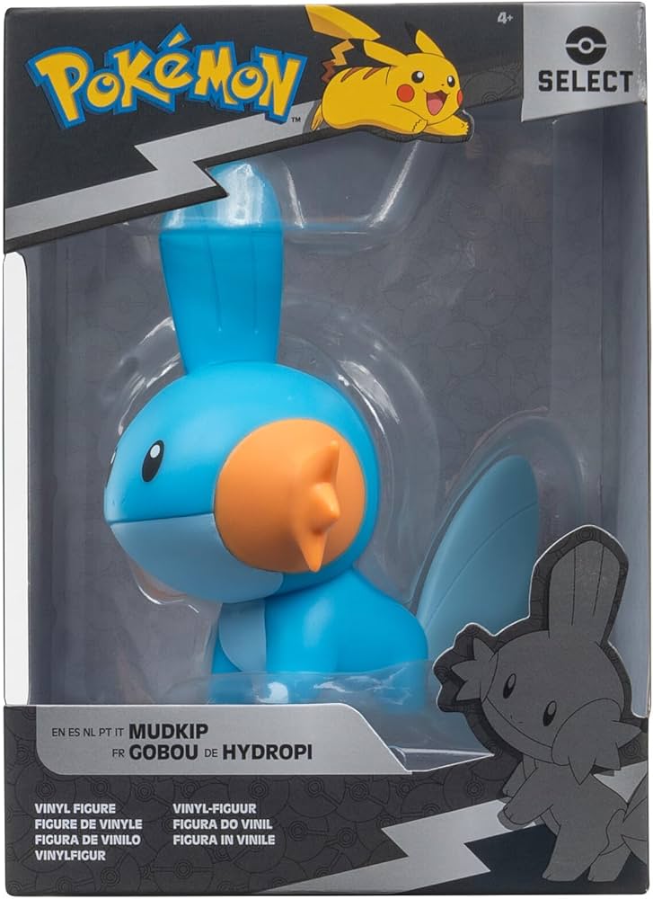 Pokémon: Figura Mudkip Select de Vinilo – 10 cm (producto oficial de Jazwares)